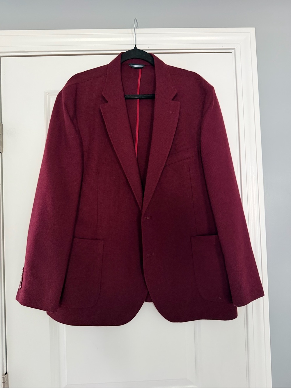 Nautica Men's Burgundy Single-Breasted Blazer Sport Coat